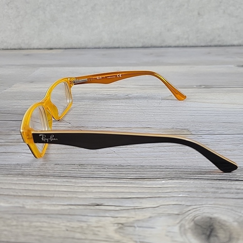 Ray-Ban Jr RB‎ 1530 3588 Brown Orange Rectangle Eyeglasses Frames 48-16 130 - Picture 4 of 11